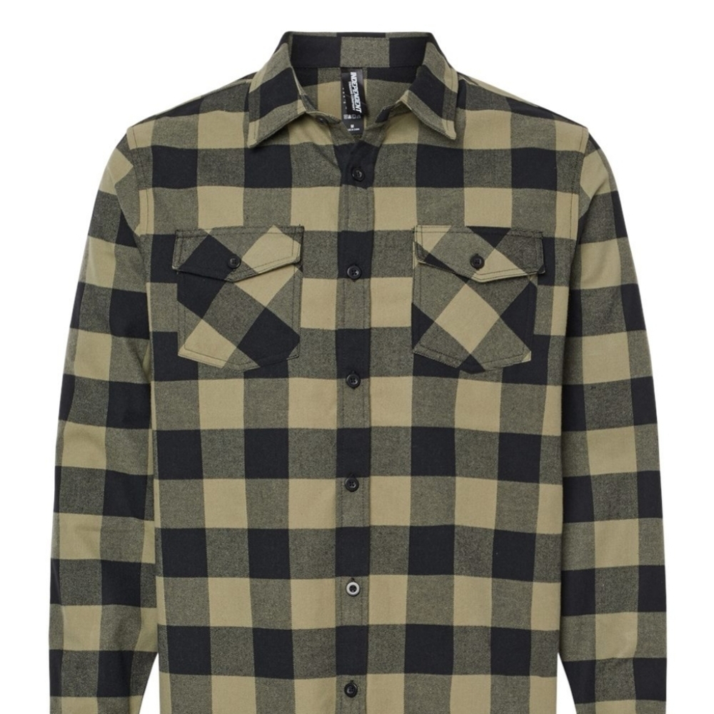 Men's Independent Brand Green Flannel Shirt NWOT